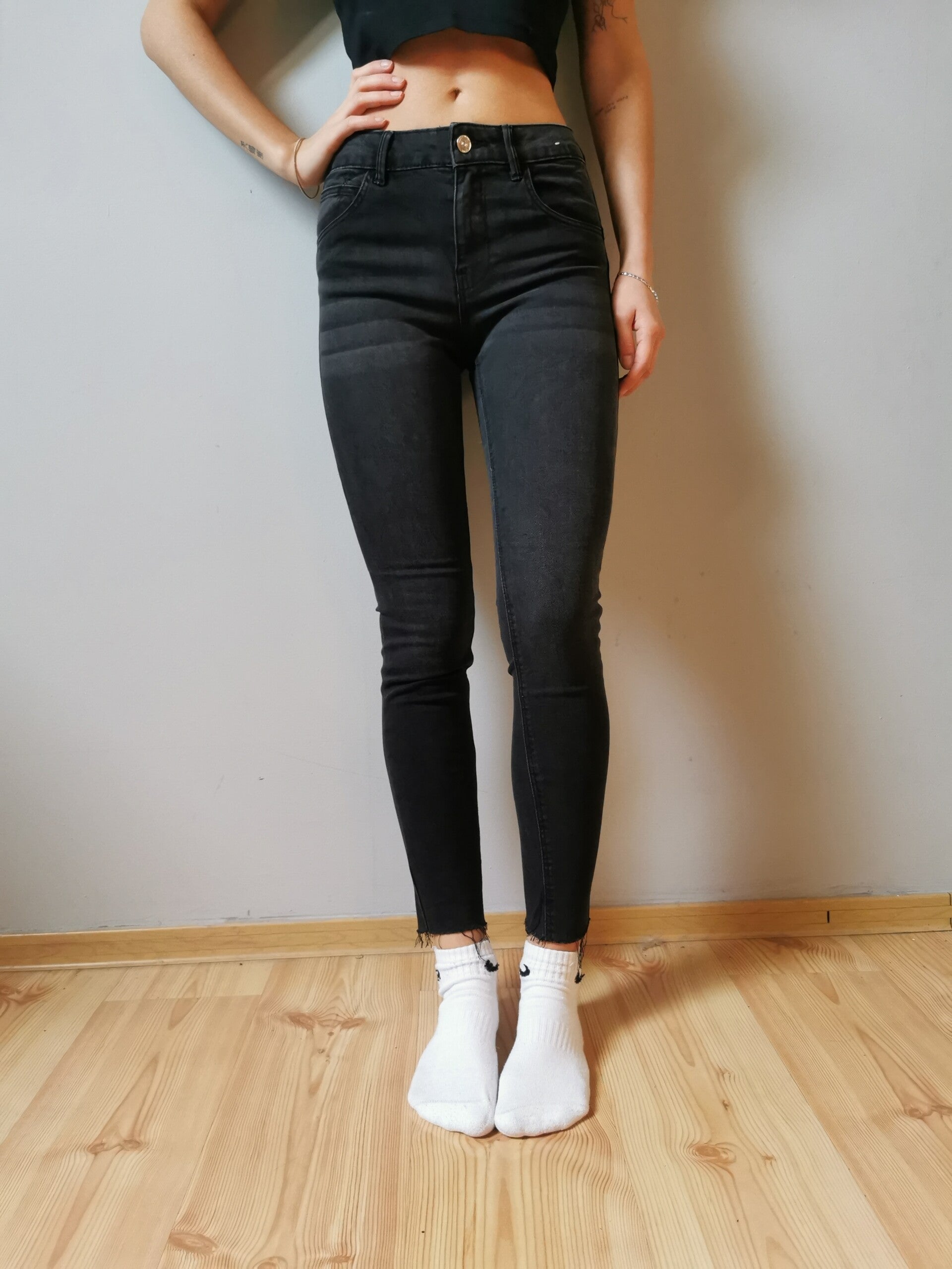 Jeansy Denim woman r. 36 S kolor czarny