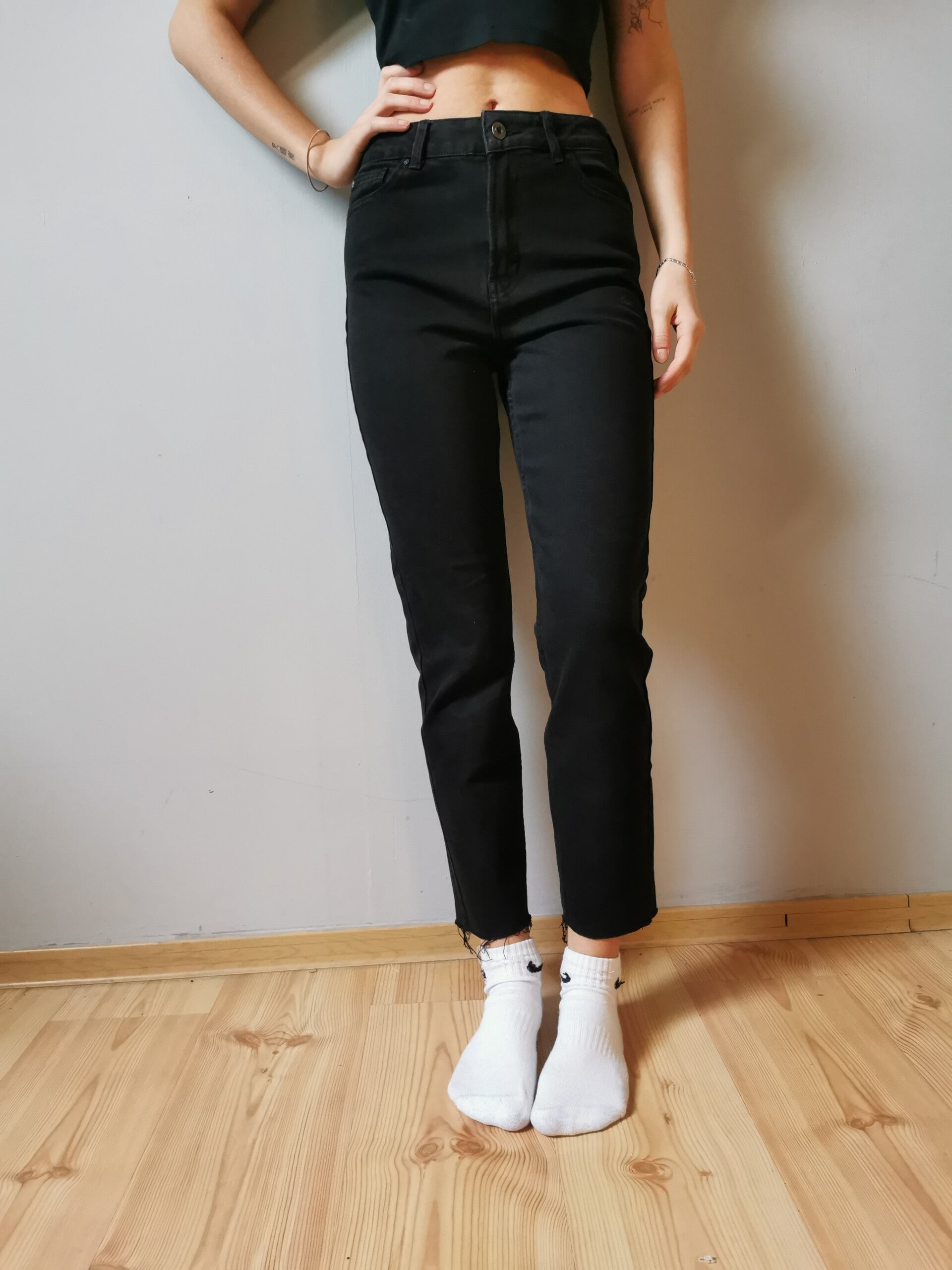 Jeansy Only r. 34 XS kolor czarny wysoki stan