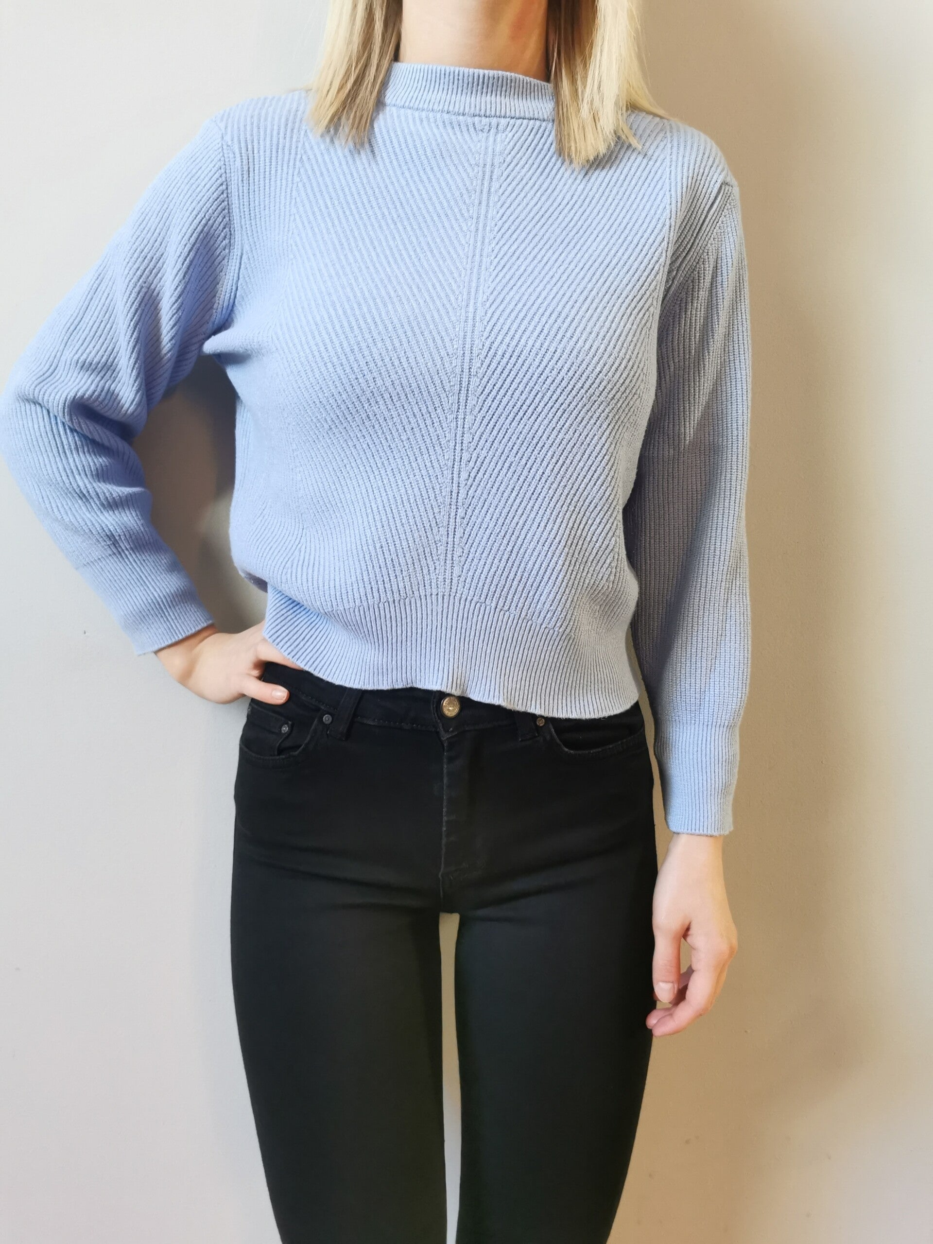 Sweter wciągana M&S Collection r. 36 S kolor niebieski