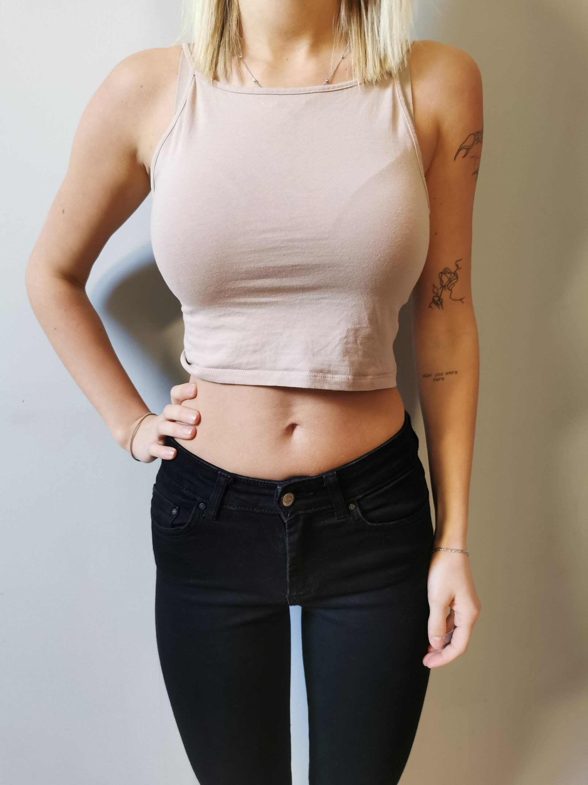 Crop top Sinsay r. 38 M kolor oliwkowy