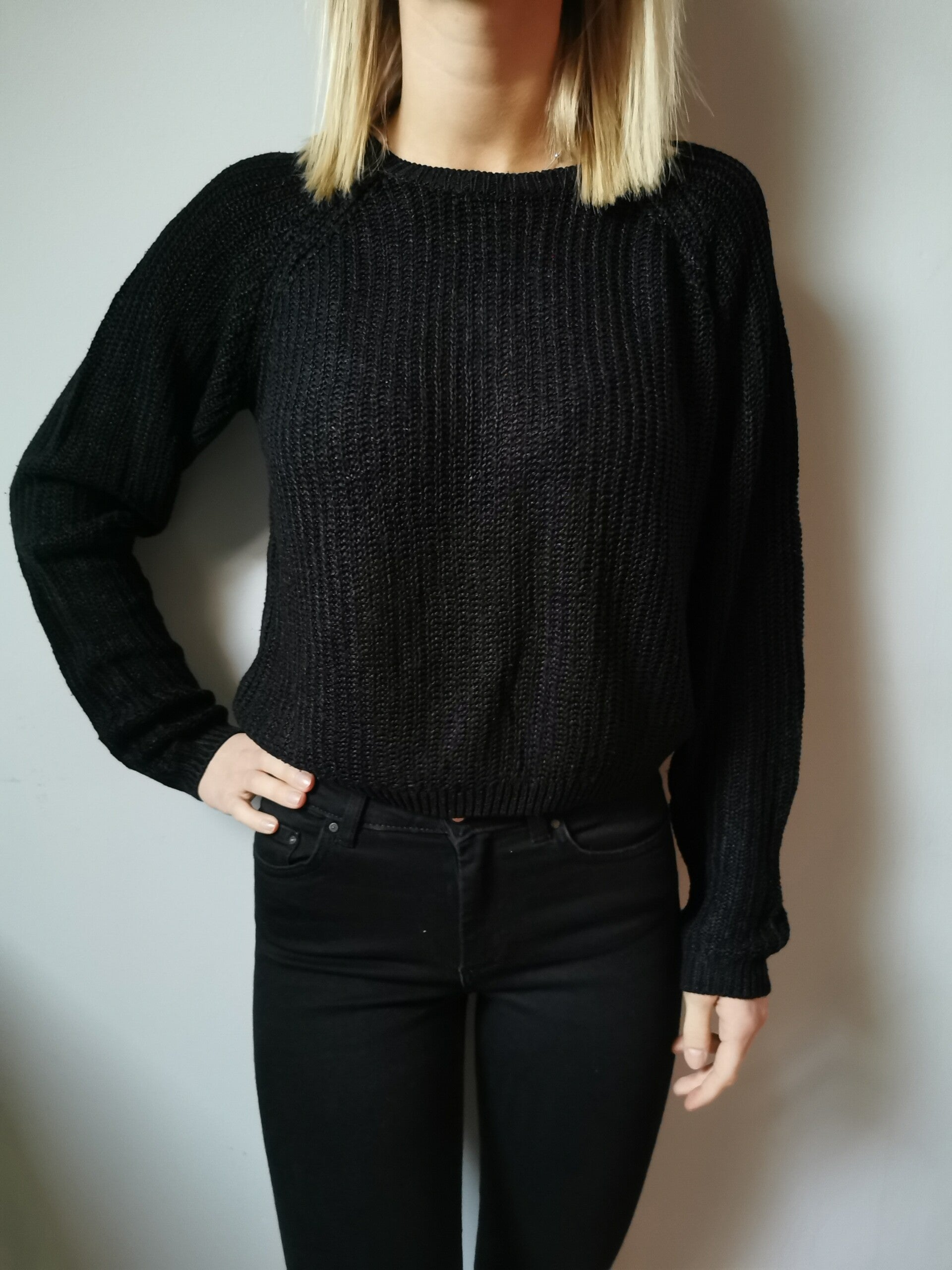 Sweter wciągany Sinsay r. 36 S kolor czarny