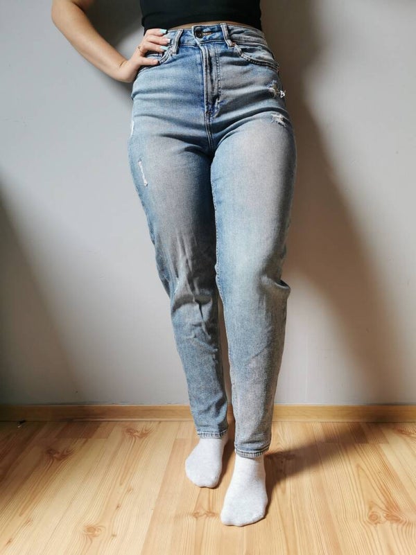 Jeansy H&M r. 38 M kolor jasny jeans wysoki stan