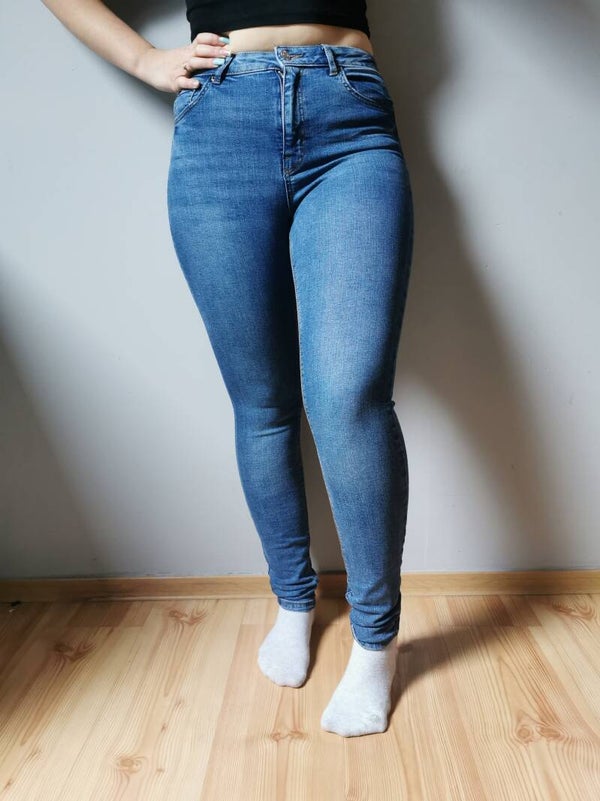 Jeansy Primark r. 38 M kolor niebieski wysoki stan