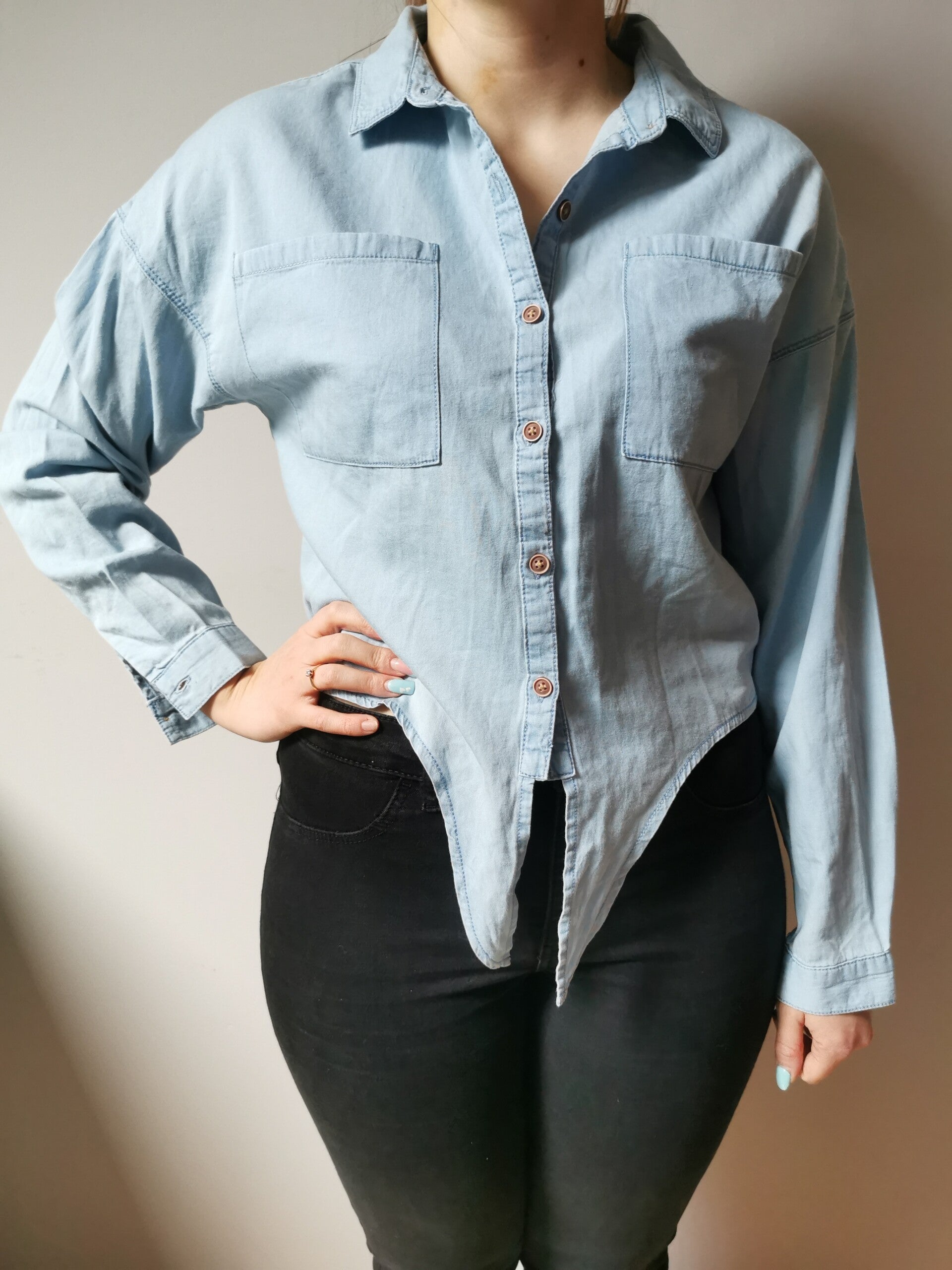 Koszula rozpinana Destination r. 34 XS kolor niebieski