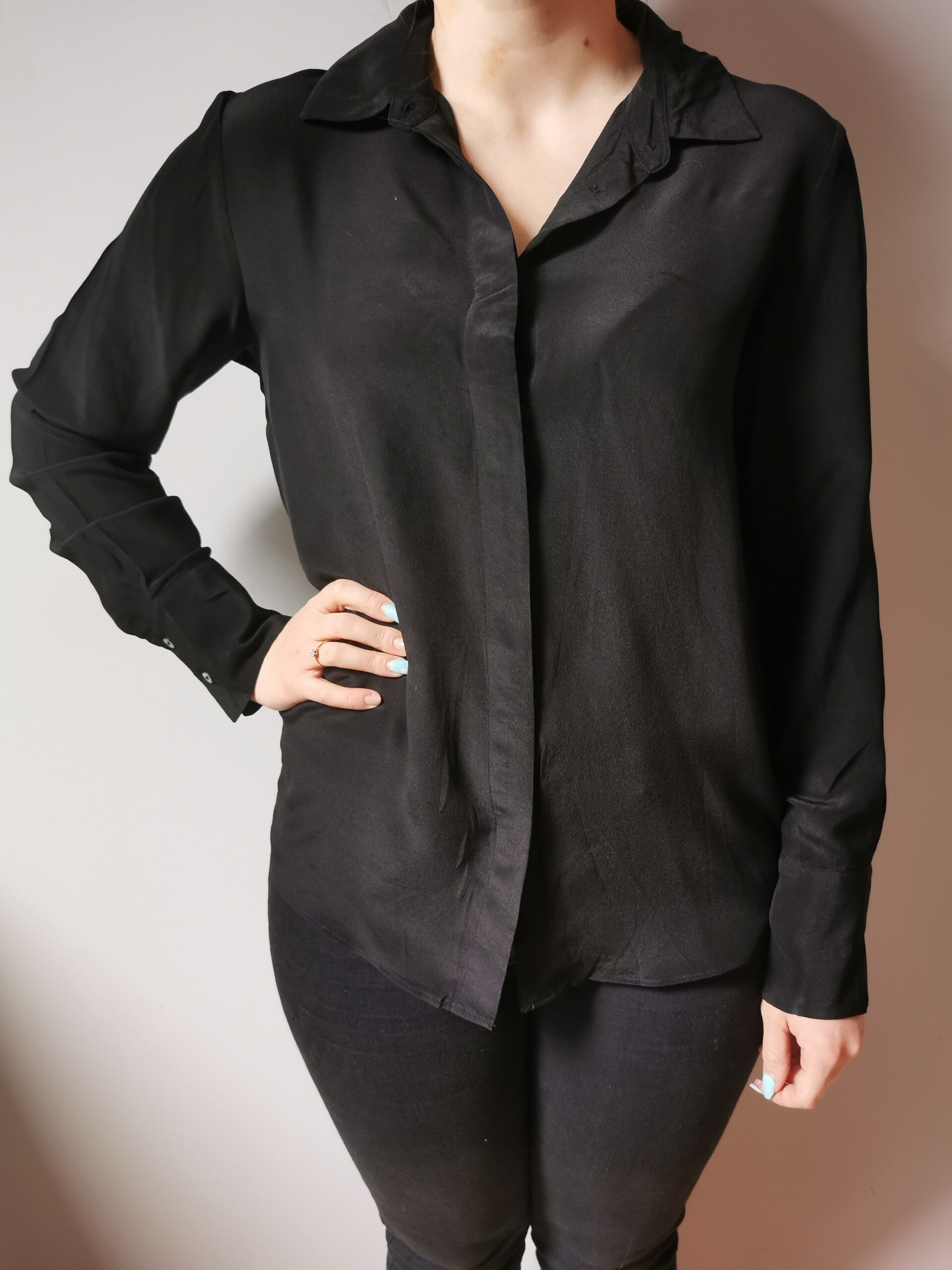 Koszula rozpinana Mango r. 38 M kolor czarny