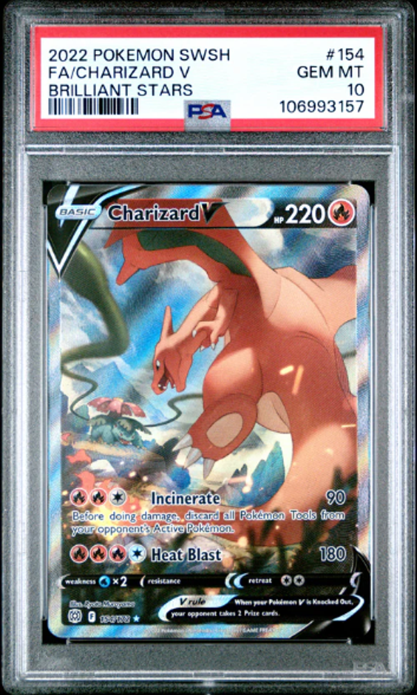 PSA 10 FA/CHARIZARD V BRILLIANT STARS