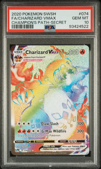 PSA 10 FA/CHARIZARD VMAX CHAMPION'S PATH-SECRET