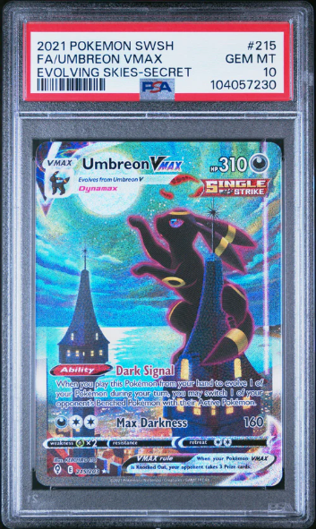 PSA 10 FA/UMBREON VMAX EVOLVING SKIES-SECRET