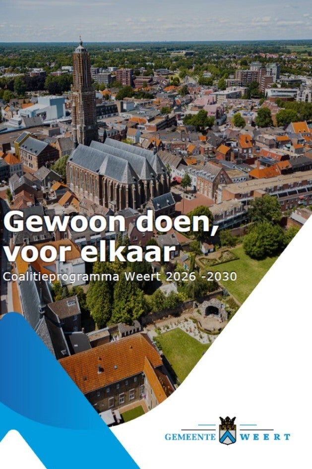 Foto Cover coalitie programma Weert