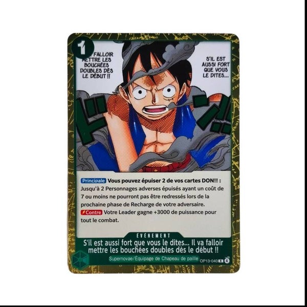 S’il est aussi fort que vous le dites… – Carte One Piece TCG – Événement – OP13 – 040/129 – Version Française 🇫🇷