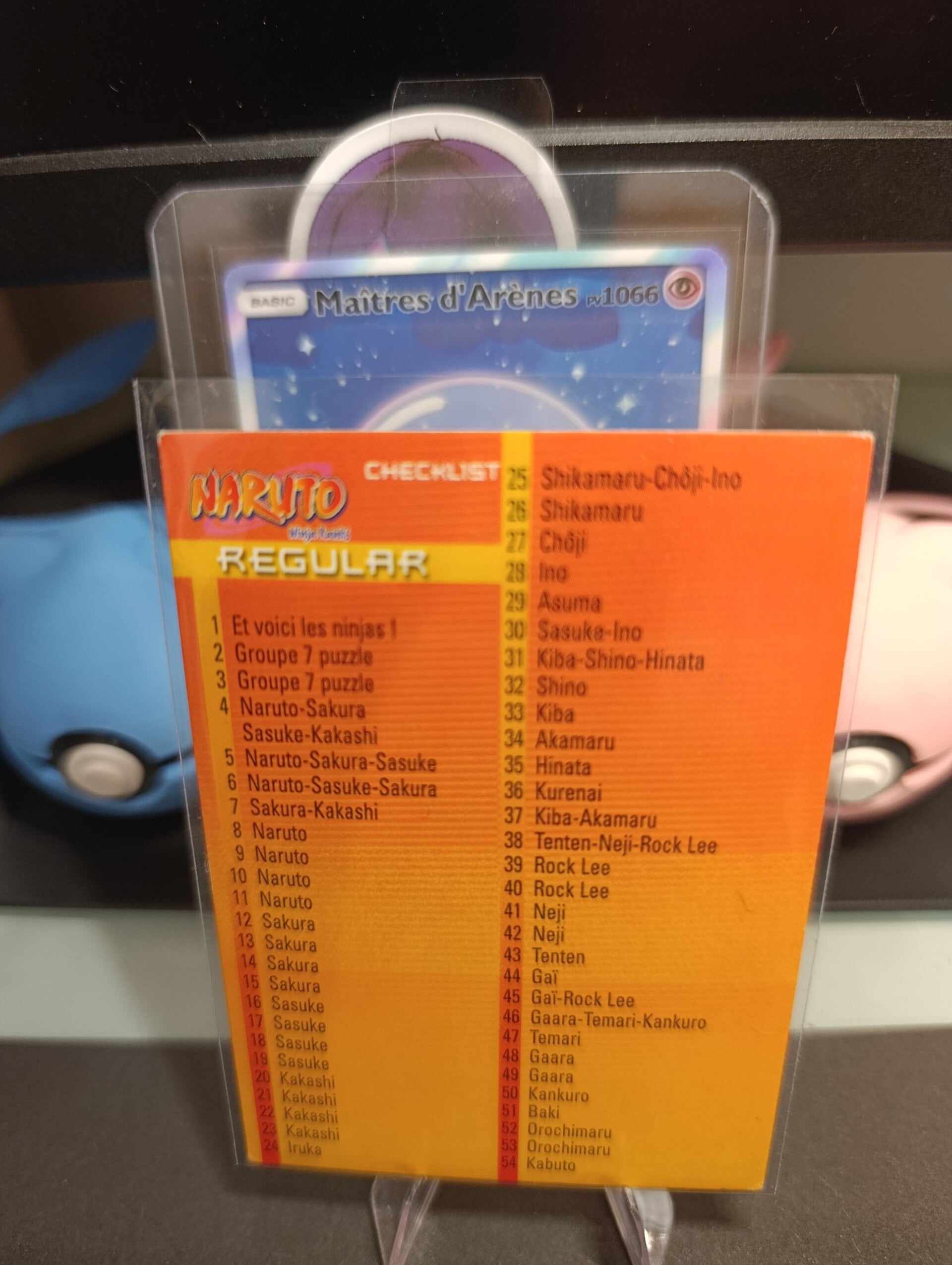 Checklist #72 – Naruto Panini 2002 – Carte Française 🇫🇷