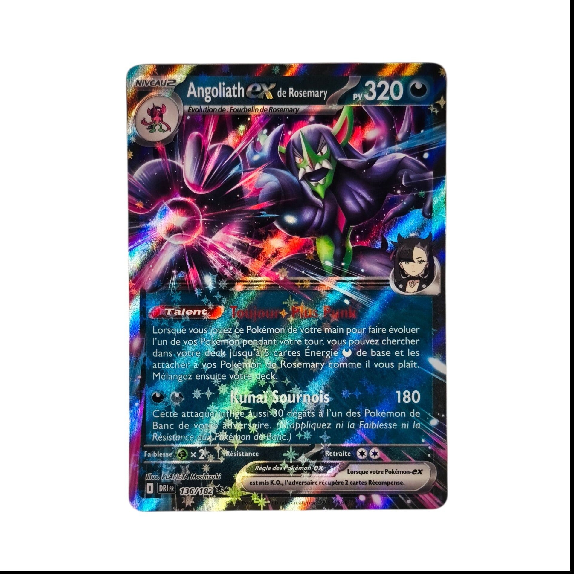 Angoliath ex de Rosemary 136/182 (UR) – Mascarade Crépusculaire (DRI) – Pokémon – Carte Française 🇫🇷