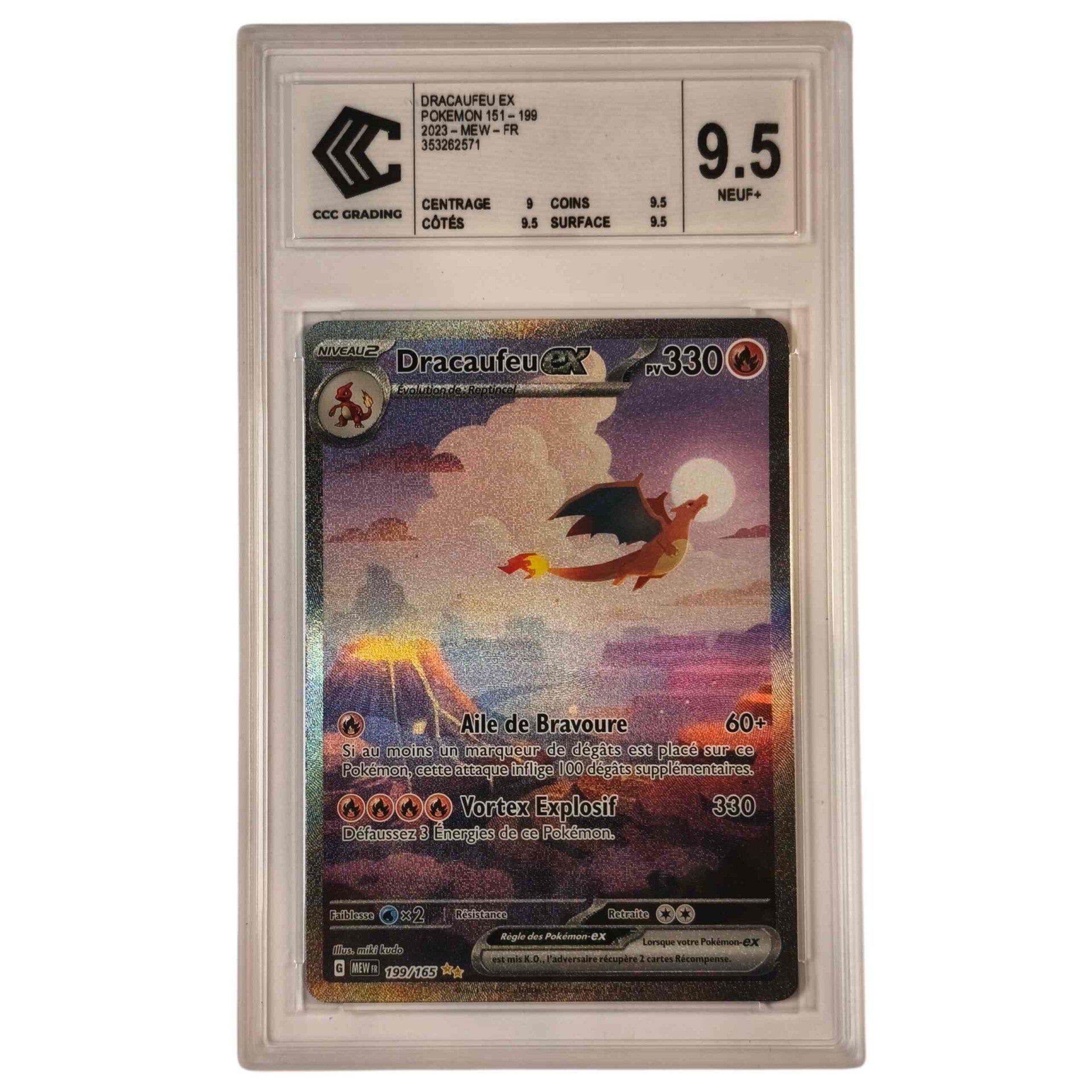 Dracaufeu ex #199/165 – Pokémon 151 – CCC 9.5 – Carte Française 🇫🇷