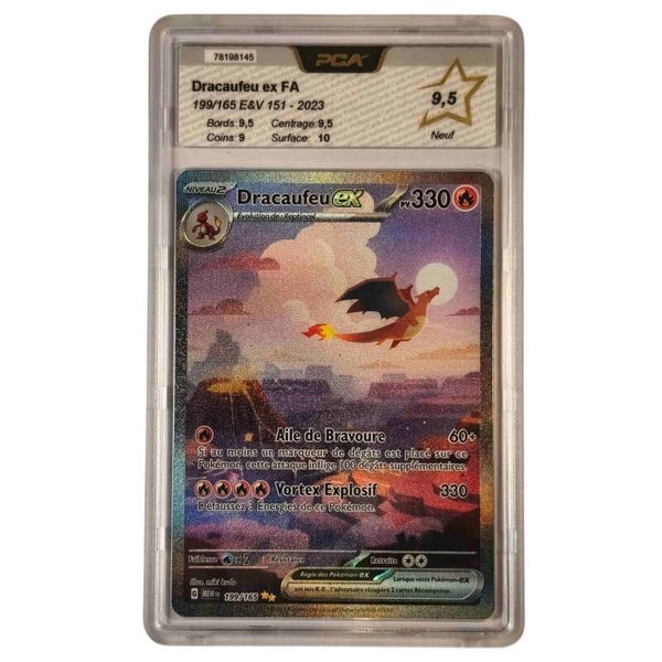 Dracaufeu ex #199/165 – Pokémon 151 – PCA 9.5 – Carte Française 🇫🇷