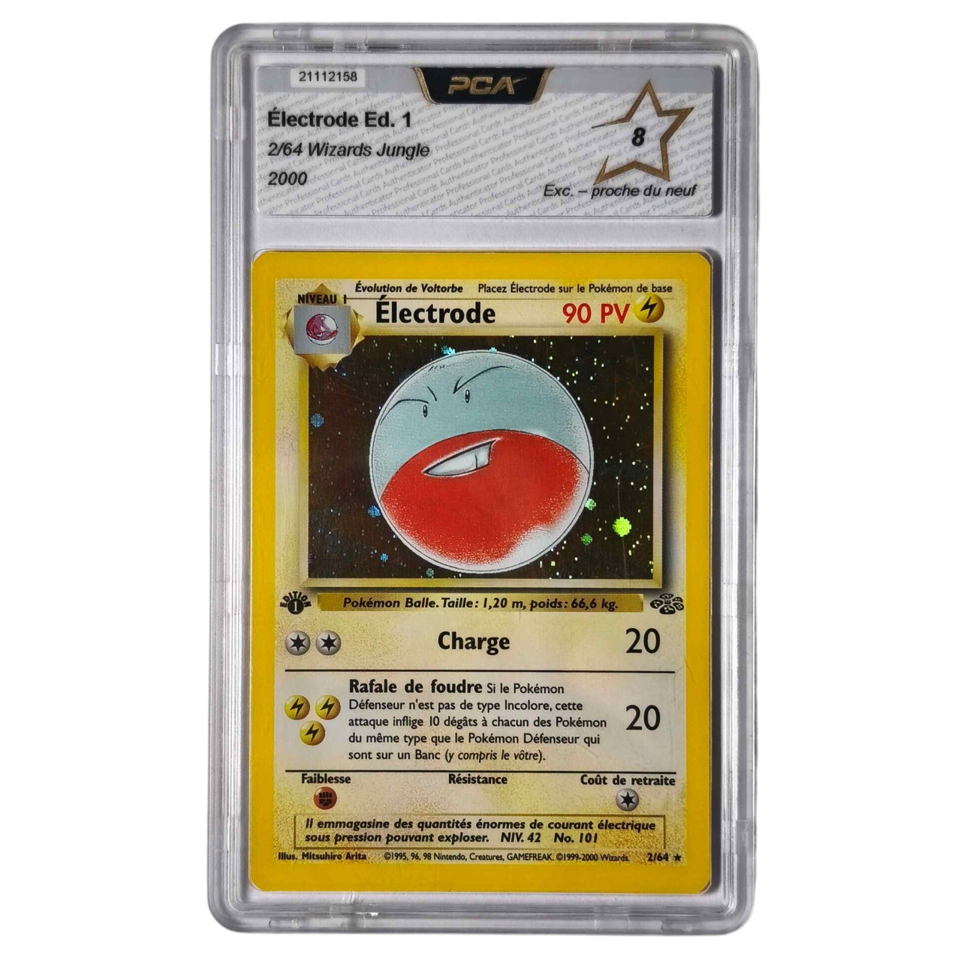 Électrode #2/64 – Pokémon Jungle 1st Edition – Holo – PCA 8 – Carte Française 🇫🇷