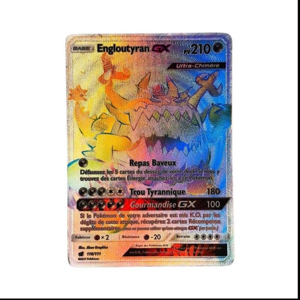 Engloutyran GX 116/111 – Ultra-Chimère – Full Art Arc-en-ciel (Hyper Rare) – Soleil & Lune – Pokémon – Carte Française 🇫🇷