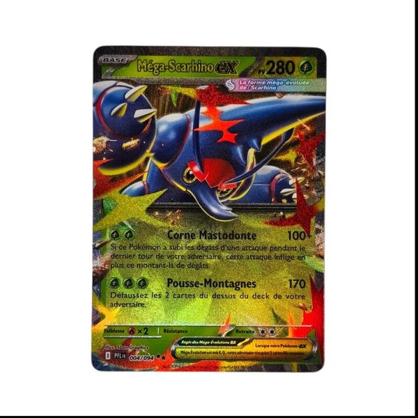 Méga-Scarhino EX 004/094 – Ultra Rare – Flammes Fantasmagoriques (PFL) – Pokémon – Carte Française 🇫🇷