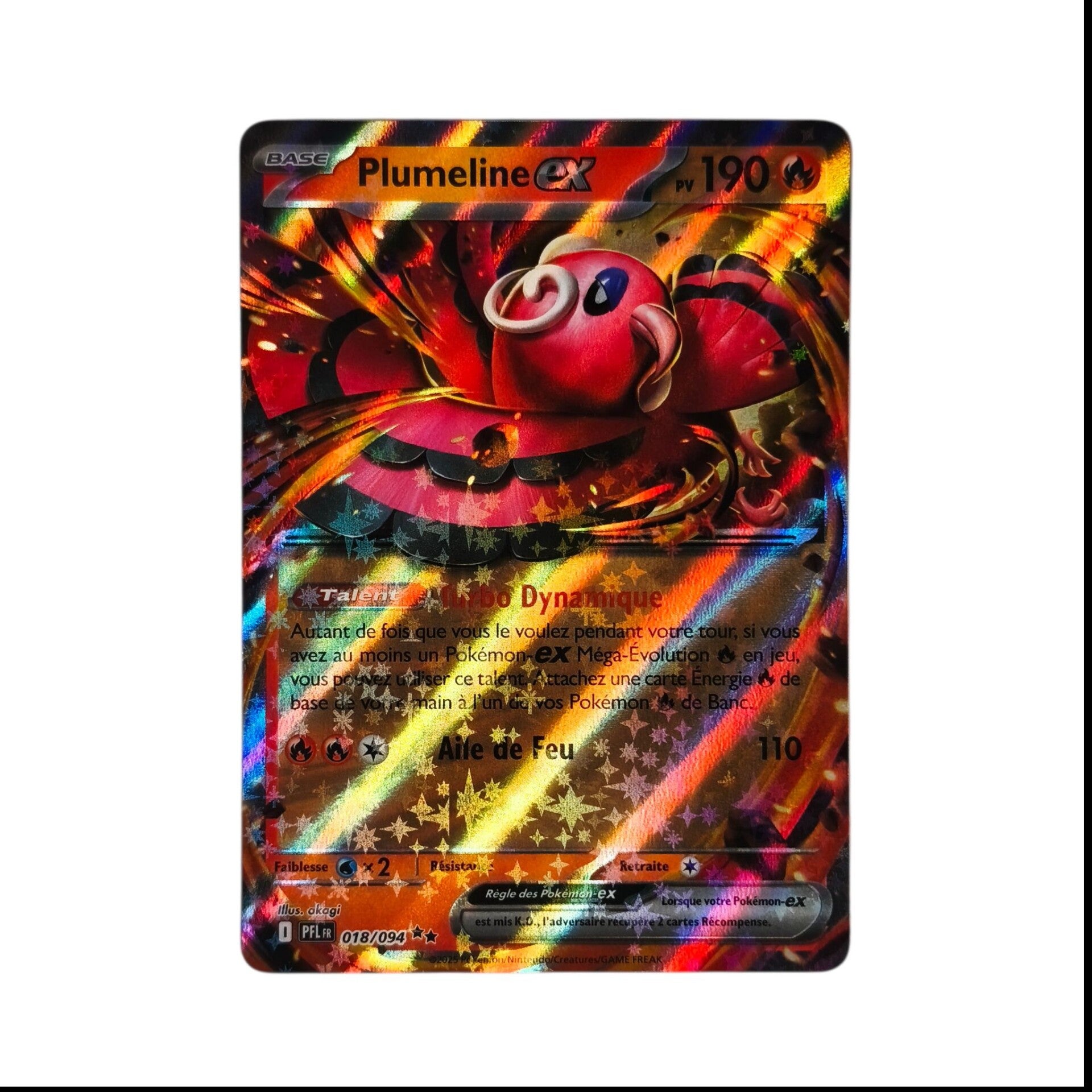 Plumeline ex 018/094 – Méga-Évolution : Flammes Fantasmagoriques (PFL) – Pokémon – Carte Française 🇫🇷