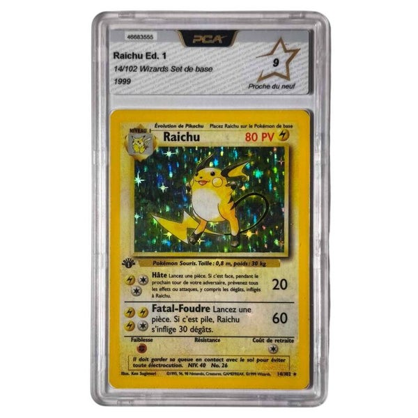 Raichu #14/102 – Pokémon Set de Base – Édition 1 – Holo – PCA 9 – Carte Française 🇫🇷