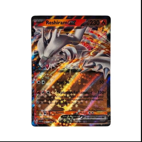Reshiram EX 020/086 – Ultra Rare – Flamme Blanche (WHT) – Pokémon – Carte Française 🇫🇷