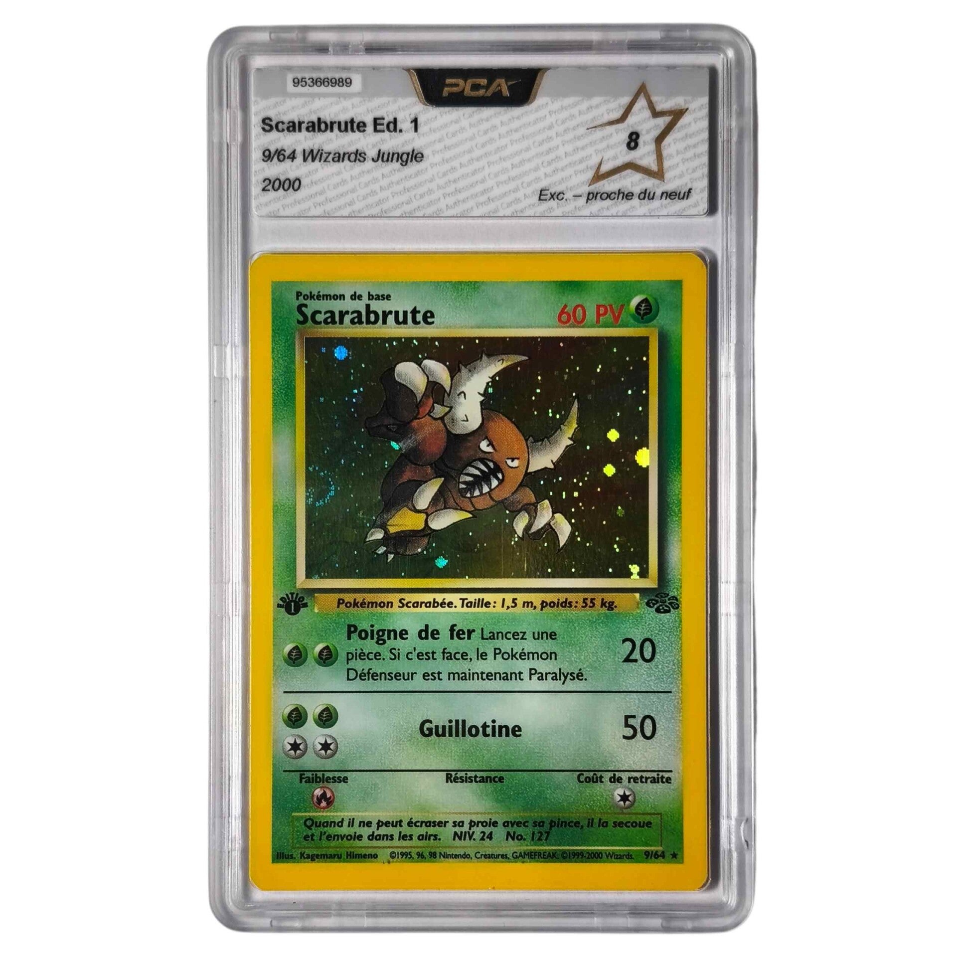 Scarabrute #9/64 – Pokémon Jungle 1st Edition – Holo – PCA 8 – Carte Française 🇫🇷