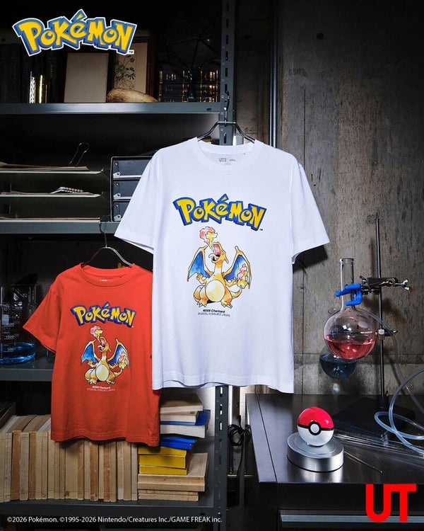 T-shirt Enfant Pokémon 30th Anniversary Dracaufeu – UNIQLO UT – Rouge