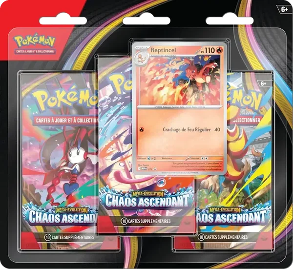 Tripack Pokémon Chaos Ascendant ME04 FR