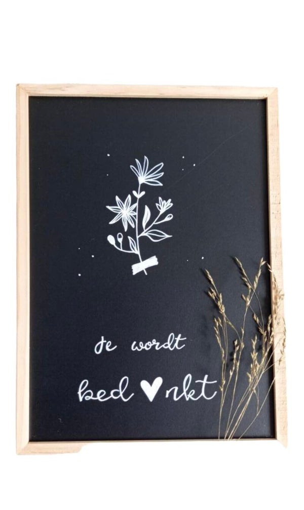 Krijtbord + Kaart | Bedankt
