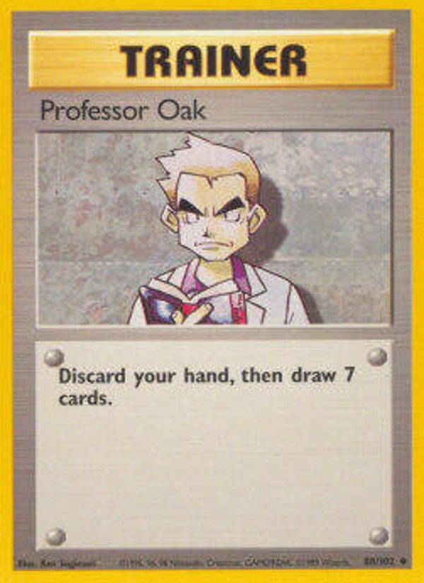 Chase Card - Professor Oak 88 - Base Set