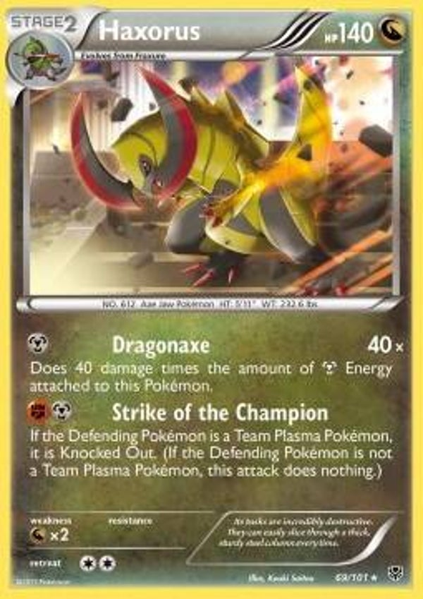 Chase Card - Haxorus 69 REVERSE - Plasma Blast
