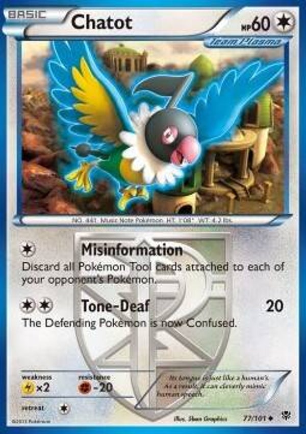 Chase Card - Chatot 77 - Plasma Blast