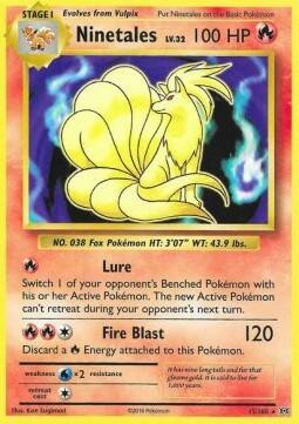 Chase Card - Ninetales 015 - Evolutions Holo