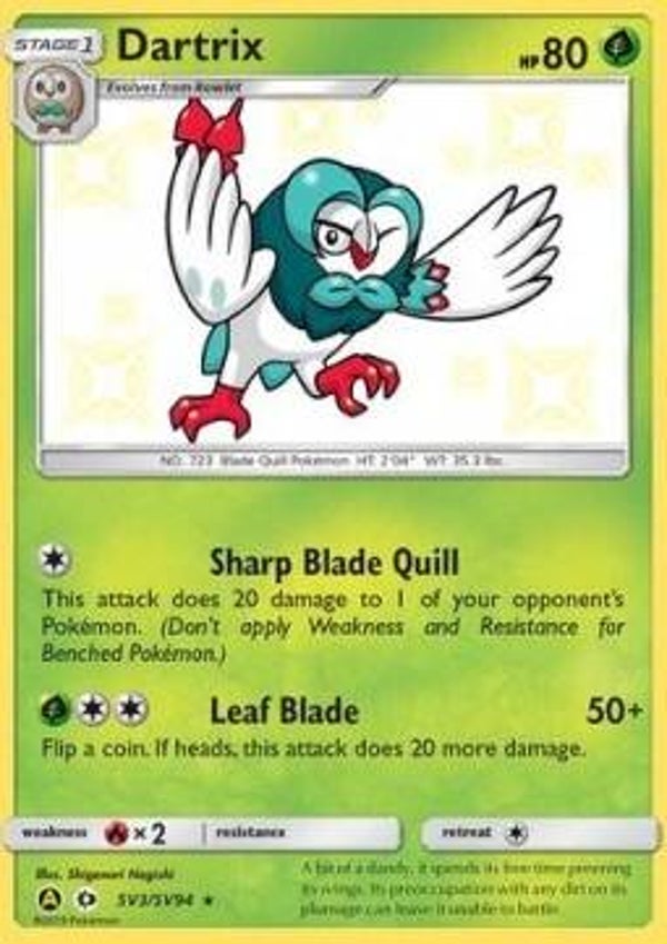 Chase Card - Dartrix SV3 - Hidden Fates