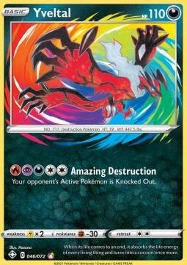 Chase Card - Yveltal 046 - Shining Fates