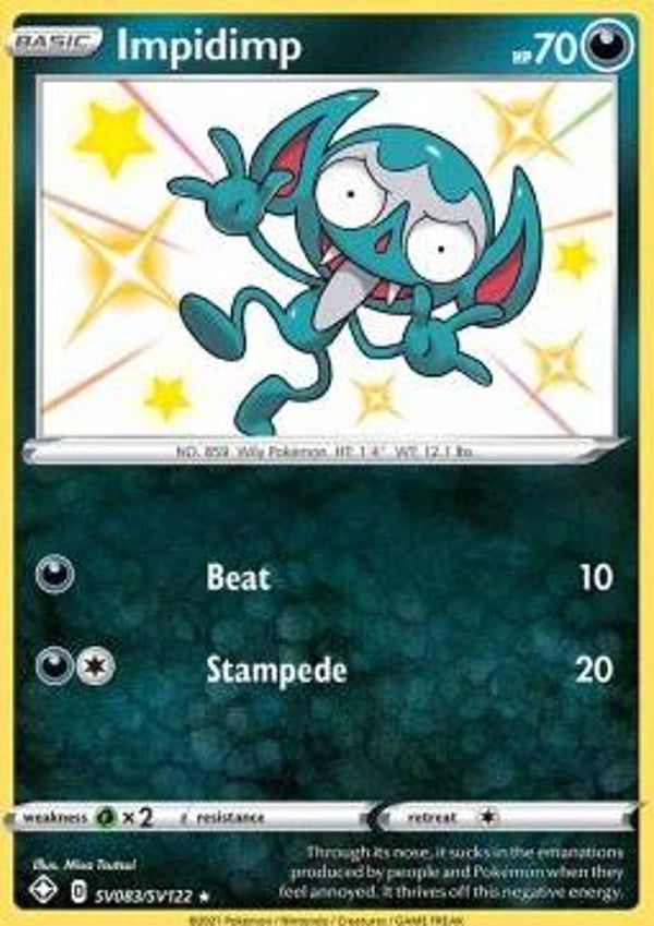 Chase Card - Impidimp sv83 - Shining Fates