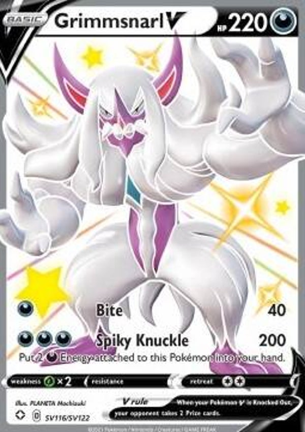 Chase Card - Grimmsnarl sv116 - Shining Fates