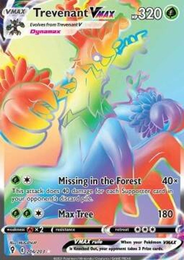 Chase Card - Trevenant 206 - Evolving Skies