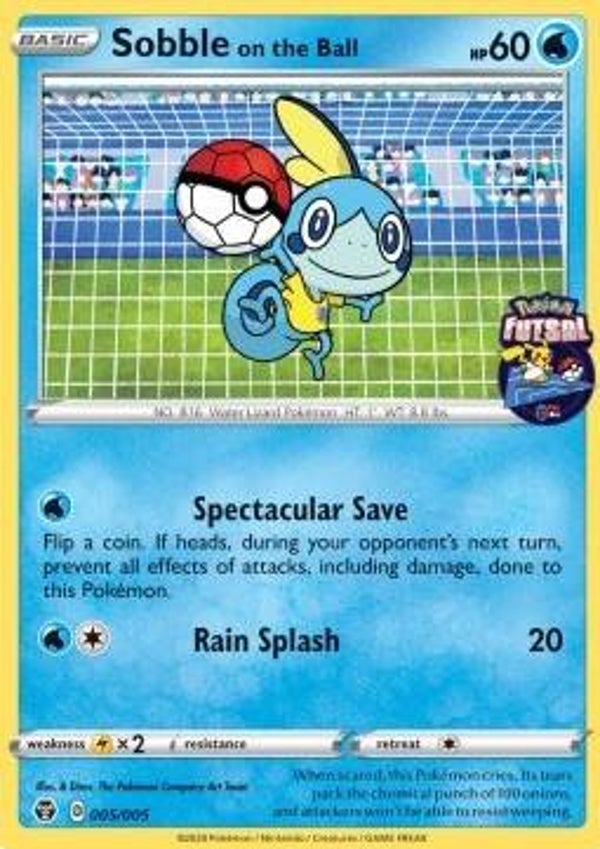 Chase Card - Sobble on the Ball 005 - Futsal Promo SEALED