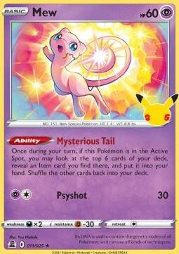 Chase Card - Mew 11 - Celebrations