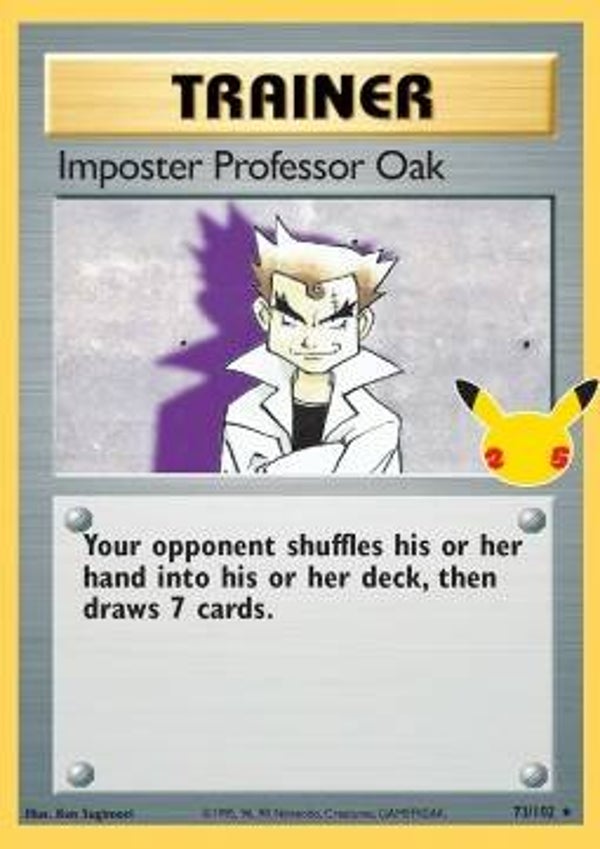 Chase Card - Imposter Professor Oak 73 - Celebrations