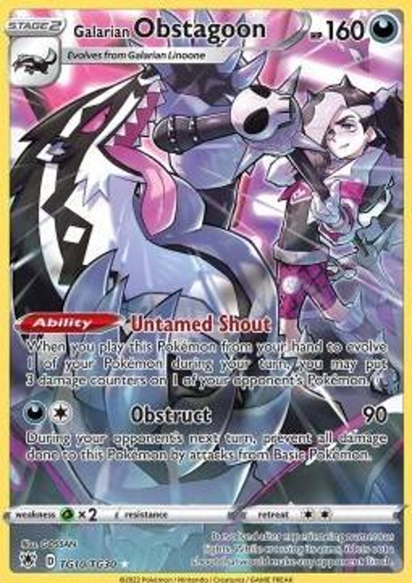 Chase Card - Galarian Obstagoon TG10 - Astral Radiance