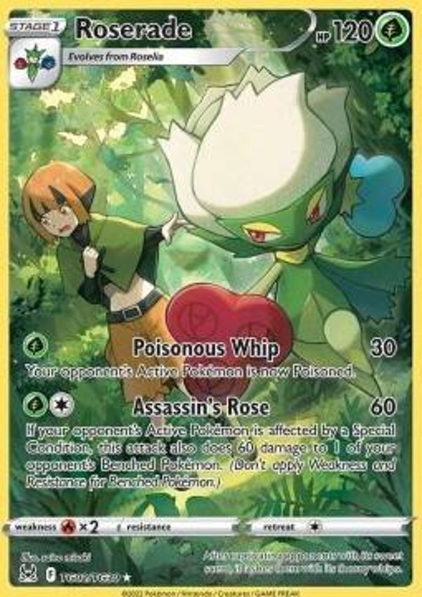 Chase Card - Roserade TG02 - Lost Origin