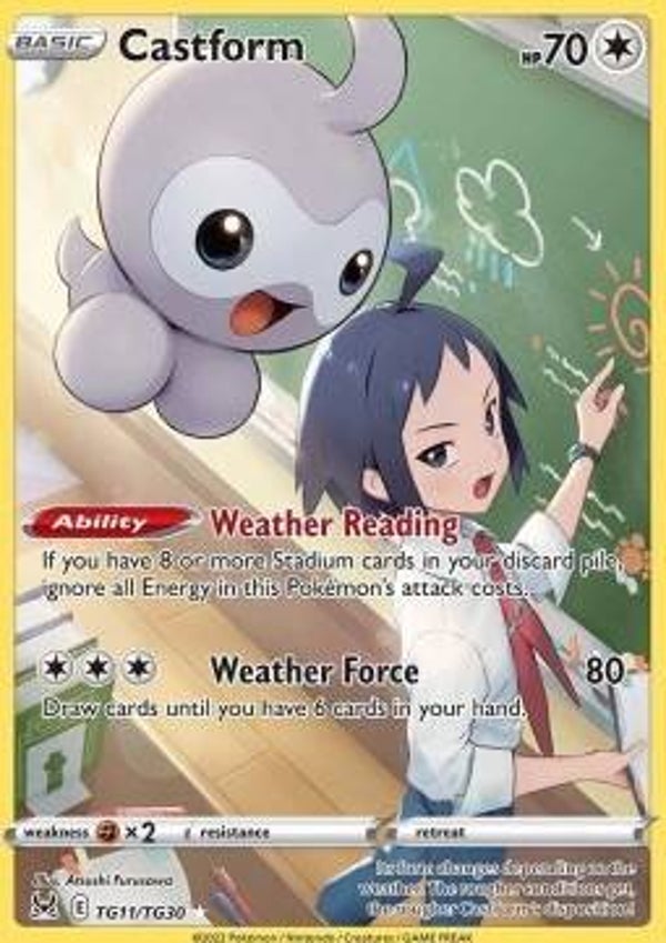 Chase Card - Castform TG11 - Lost Origin