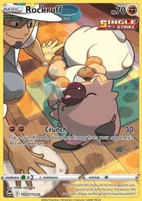 Chase Card - Rockruff tg07 - Silver Tempest