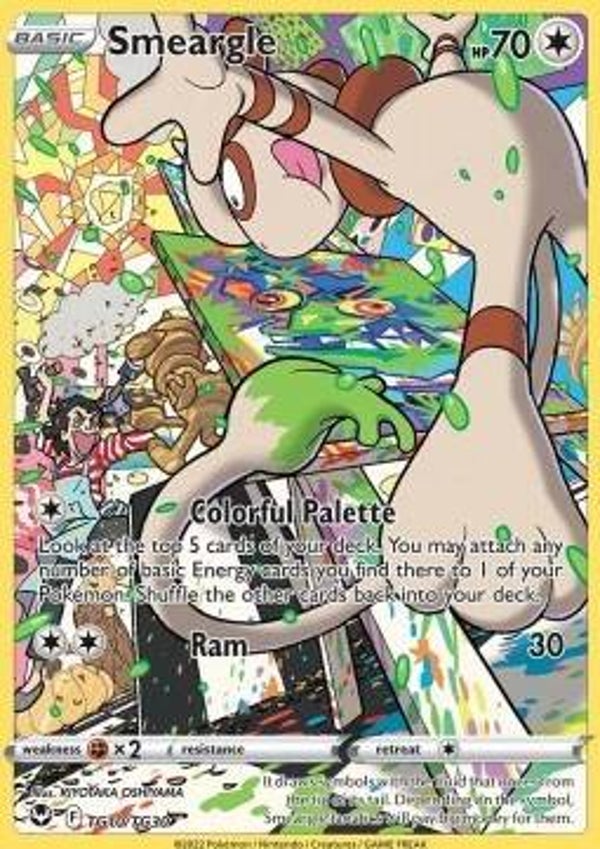 Chase Card - Smeargle tg10 - Silver Tempest
