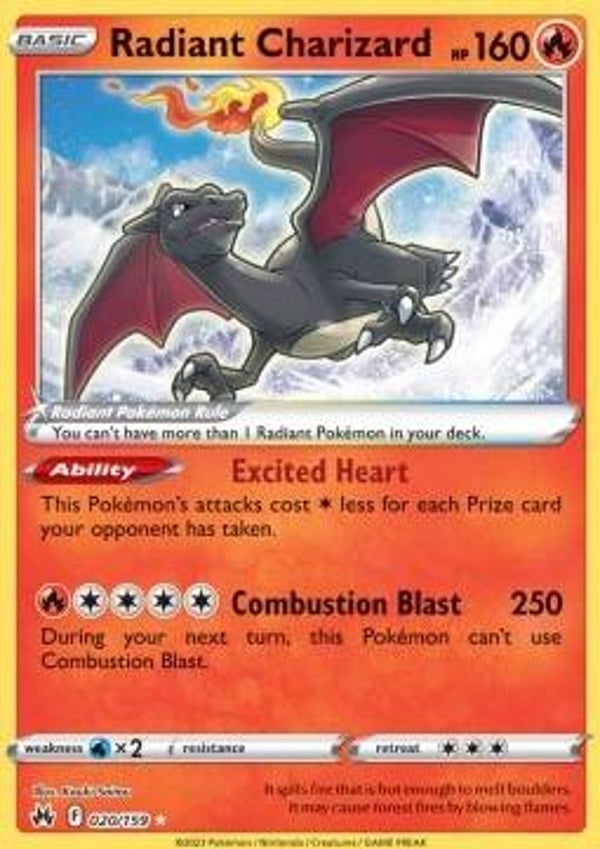 Chase Card - Radiant Charizard 020 - Crown Zenith