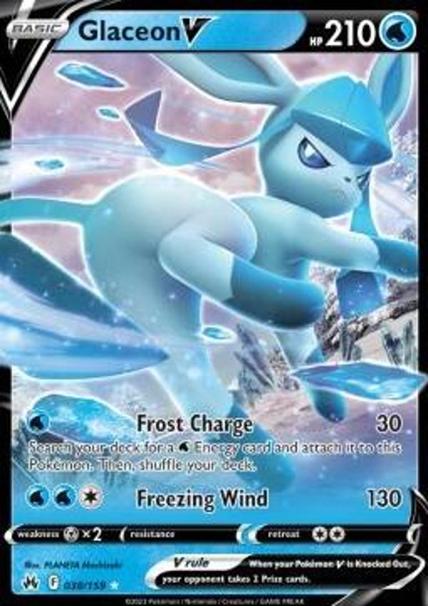 Chase Card - Glaceon 038 - Crown Zenith