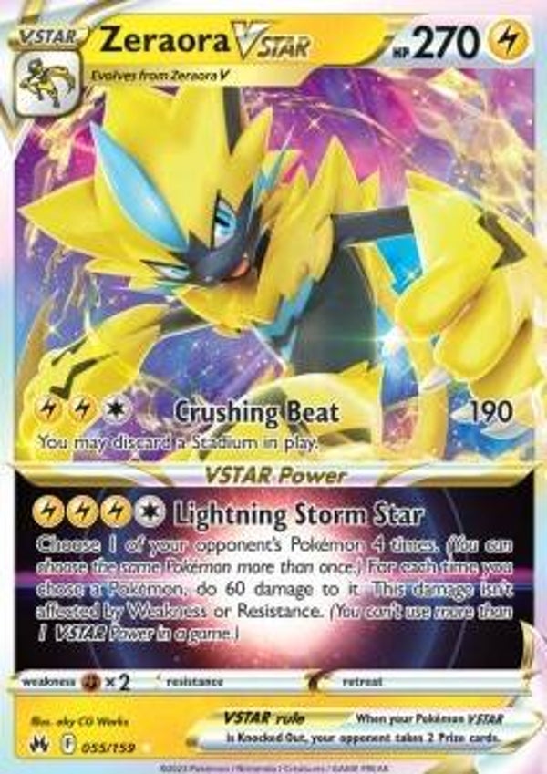 Chase Card - Zeraora 055 - Crown Zenith