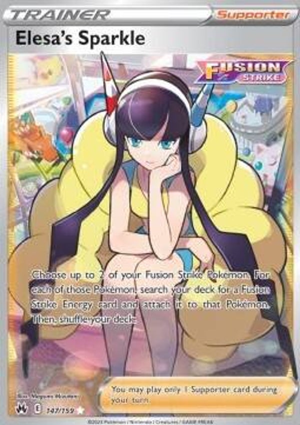 Chase Card - Elesa's Sparkle 147 - Crown Zenith
