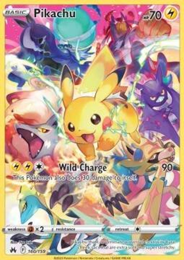 Chase Card - Pikachu 160 - Crown Zenith